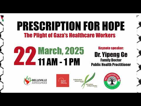 Prescription for Hope event poster for March 22, 2025, featuring keynote speaker Dr. Yipeng Ge
