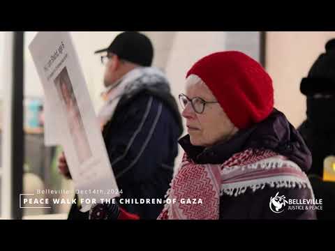 Still from the December 14, 2024 Peace Walk for the Children of Gaza in Belleville